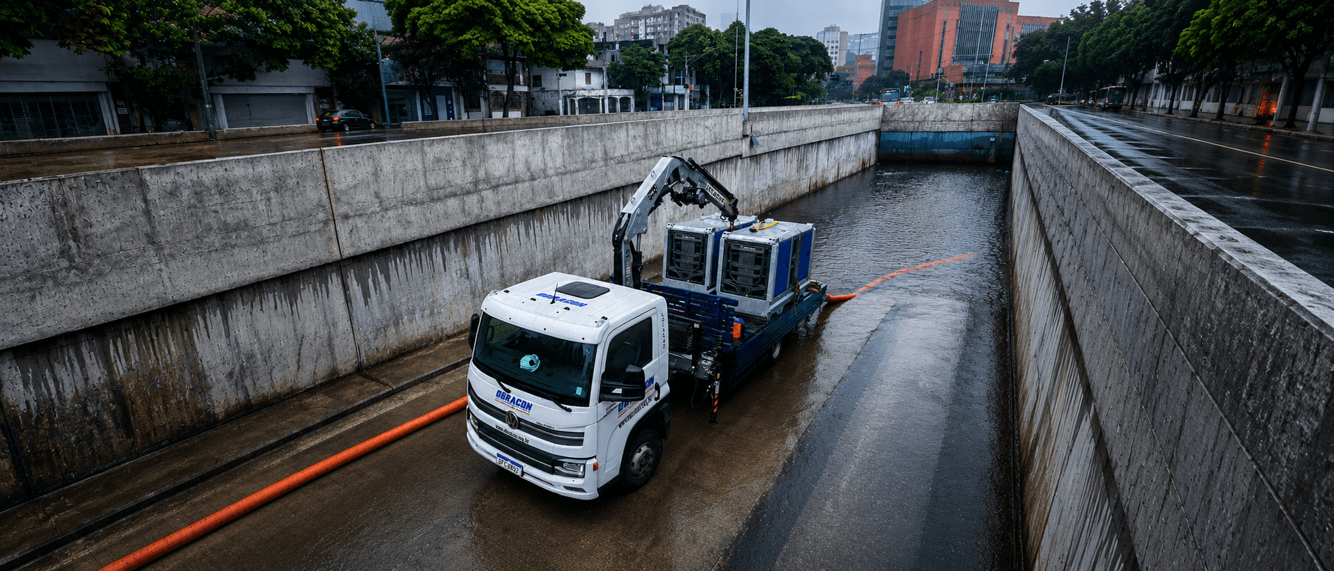 Motobombas Obracon em operação